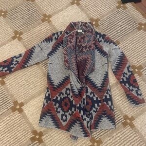 RD Style Multicolor Geometric Cardigan